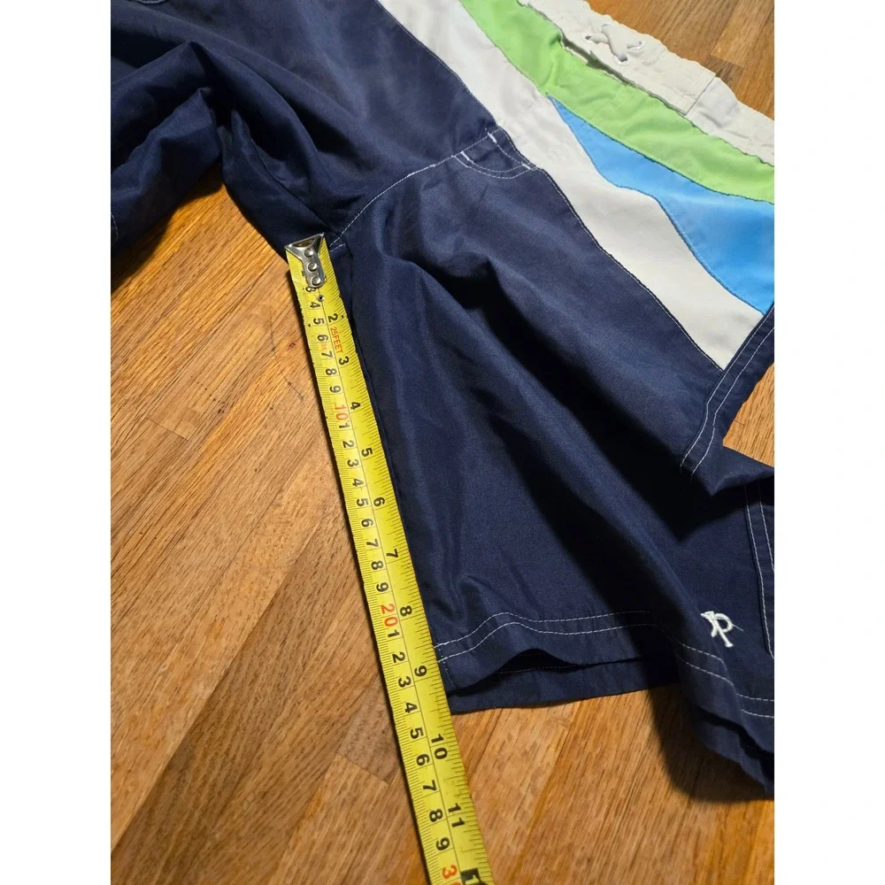 OP Ocean Pacific Boy Large 10-12 Blue Saphire Colorblock Board Short Swim Trunk